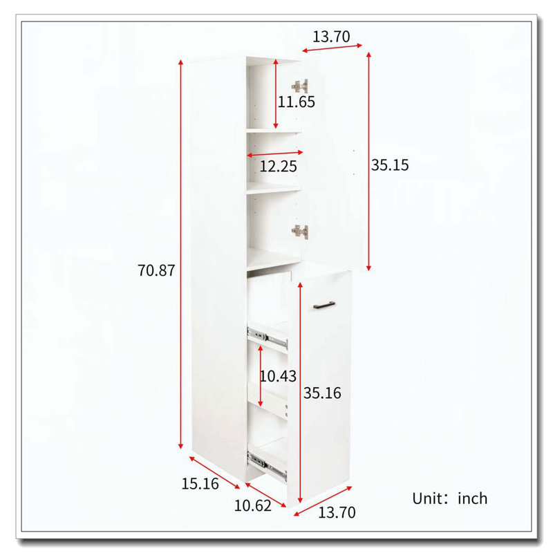 Tablette de rangement pour armoire autoportante Kitchen Pantry