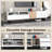 80'' Tv Stand, Double Storage, Drop Down Doors, White Media Console For Home Theatre Cabinet With Storage Space And , Modern-1186936128