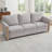 Farmhouse Style Sofa with Wooden Accents and PP Cotton Filling
