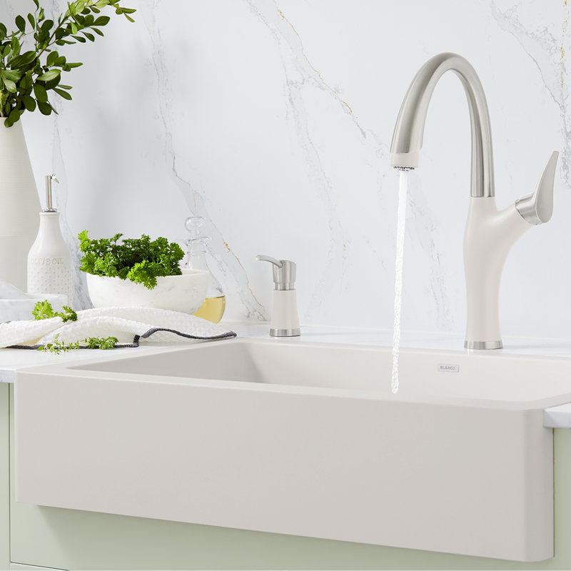 Artona Pull-Down Dual-Spray Kitchen Faucet, 1.5 GPM, Soft White