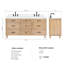 ARIEL Monroe 72 Double Sink Bathroom Vanity with Carrara Quartz Top-1236486688-1267535068-1267535058