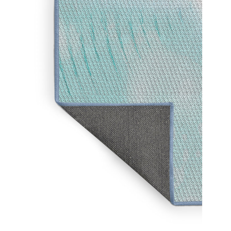 Tapis bleu ciel à motif, Rectangle 8 pi x 10 pi