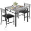 3-Piece Dining Table Set for 2 with Upholstered Chairs - Perfect for Small Spaces-107209958-129937455