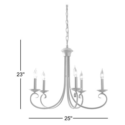 Lustre traditionnel classique à 5 lumières de style bougie Presley