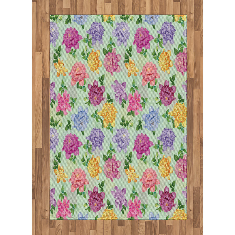 Vintage High Density Long Fiber Poly Threads Decorative Area Rug Carpet, Rectangle 4' x 5'8"
