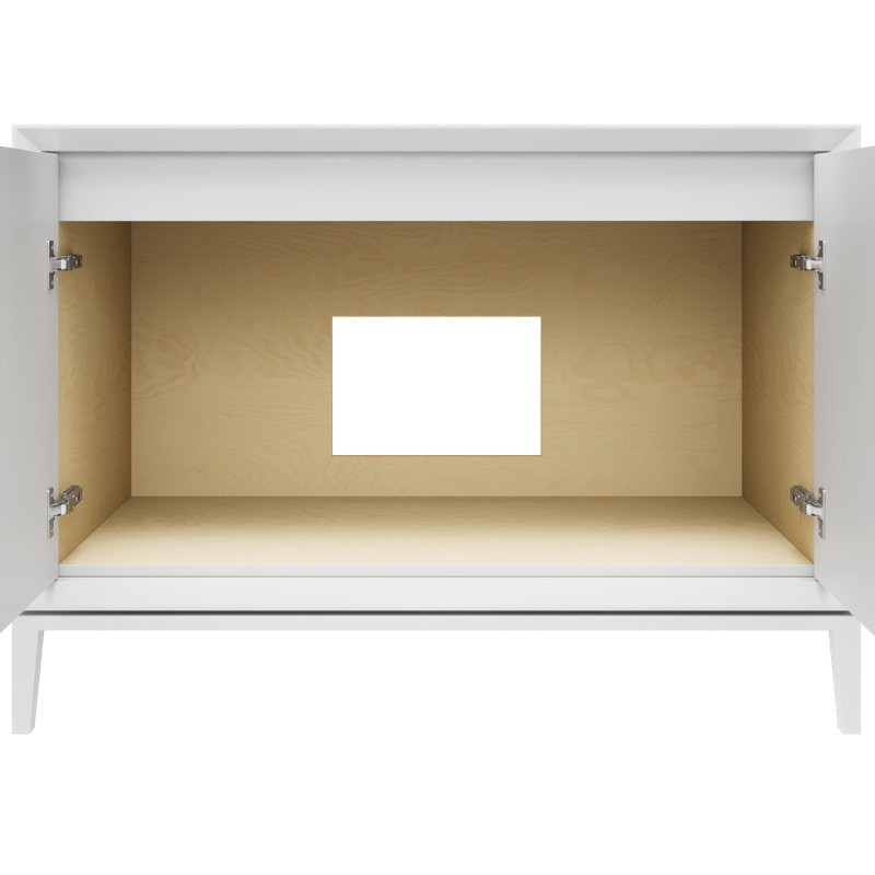 Alexandra Single Bath Vanity, Strong White, 48", Polished Chrome