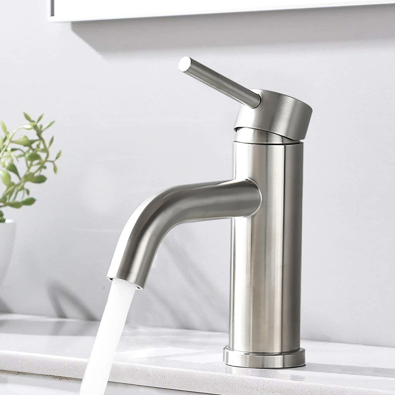 Single-Hole Single-handle Bathroom Faucet, Brushed Nickel