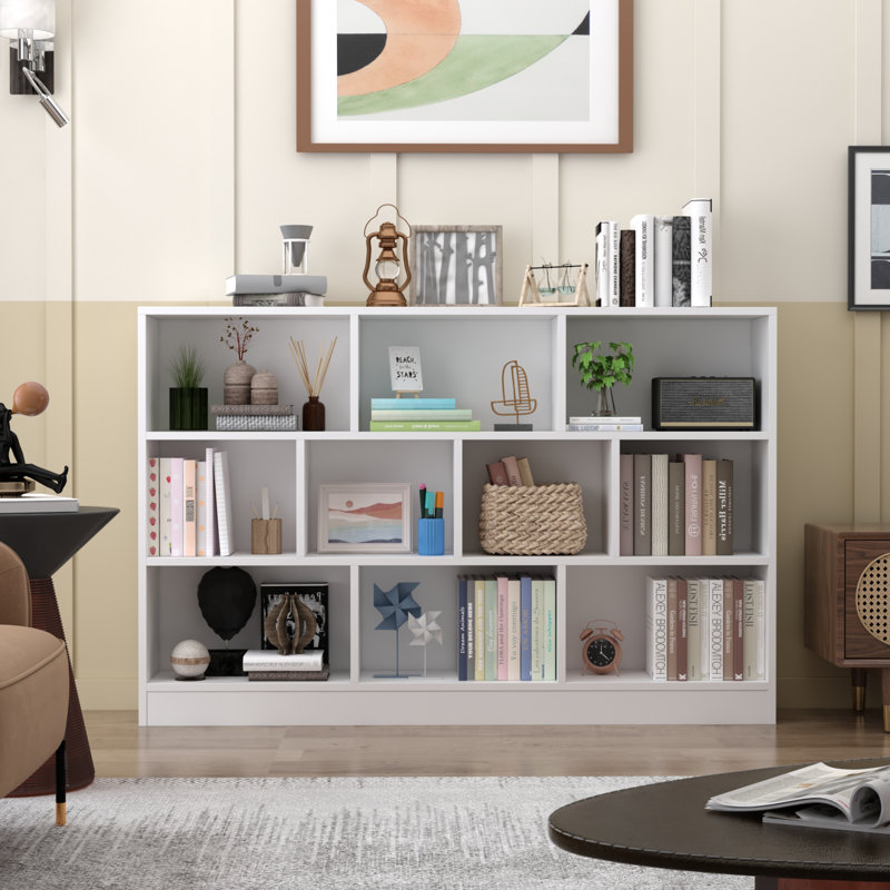 Binegar 40.9'' H Cube Bookcase, 41" H x 55" W x 9.4" D, White
