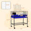 Tablettes de hamster avec cages combinant acier bleu et acier mesurant 33 x 18,5 x 35 pouces