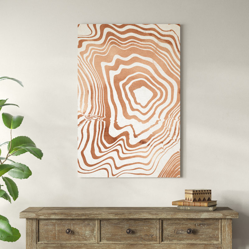 «Wood Grain Suminagashi I» par Annie Warren, impression sur toile tendue, H 48 po x l 32 po x P 1,25 po