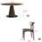 Italian vintage solid wood round dining table set 6 - Person Solid Wood Top Pedestal Base Dining Set