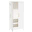 Garde-robe en métal avec 2 portes, 71 pouces de hauteur, rangement portable pour petits appartements et dortoirs, assemblage facile, acier laminé à froid