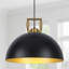 Luminaire suspendu industriel moderne à 1 lumière de 17,71 po pour îlot de cuisine, salle à manger, foyer et salle de bain-1673431807