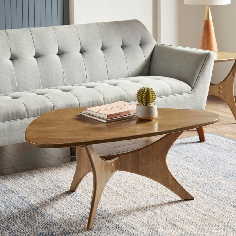 Table basse Kaio, H 17,25 po x L 40 po x l 27 po, Marron clair