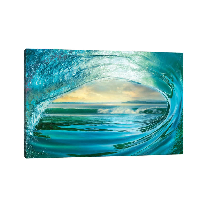 Big Wave by Mike Calascibetta - Wrapped Canvas Print, 20.32 cm H x 30.48 cm W