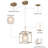 1-Light Gold Pendant Light Frosted Glass with Quick Links and Universal Ceiling Style for Kitchen Island