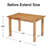 Extendable Solid Wood Rectangle Dining Table-129240760