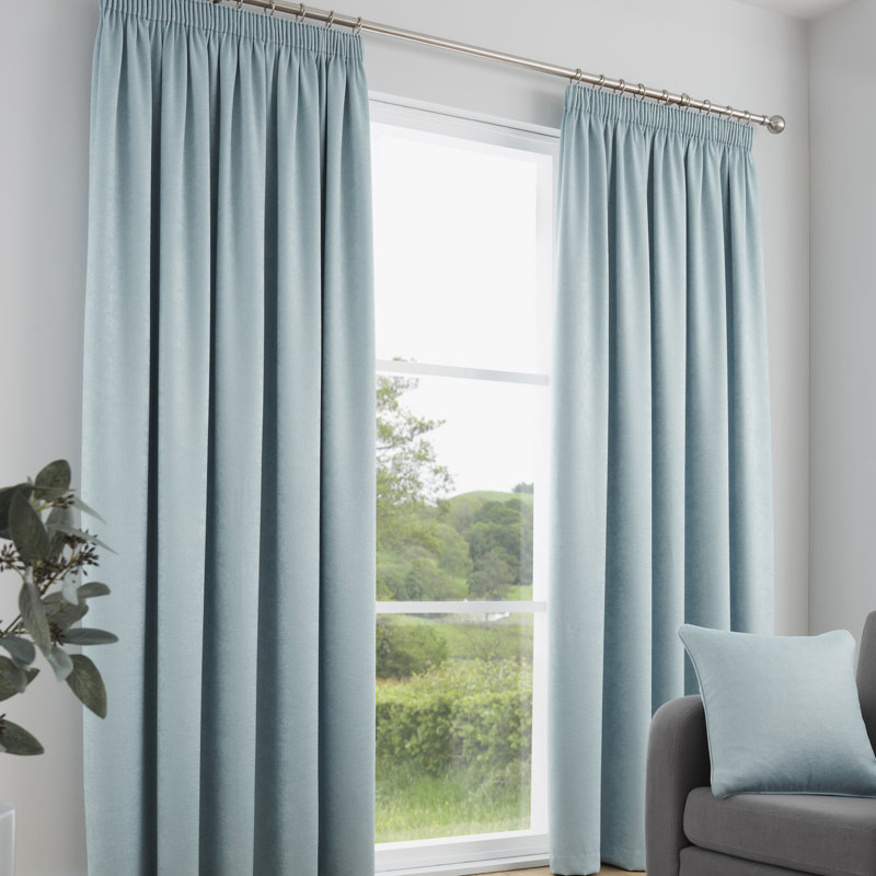 Galaxy Room Darkening Curtain Pair, Width 229 x Drop 229 cm, Duck Egg
