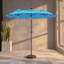 Parasols et accessoires Parasol avec finition bleue, combinant 9,7 pi avec éclairage DEL et combinant espace extérieur-2011660242