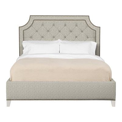 Audrey/Asher Queen Tufted Upholstered Low Profile Panel Bed