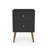 Liberty 18" W Mid-Century Modern 2-Drawer Nightstand in Black-486306506
