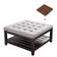 Repose-pieds de cocktail carré 33,5 po avec plateau libre-246583914