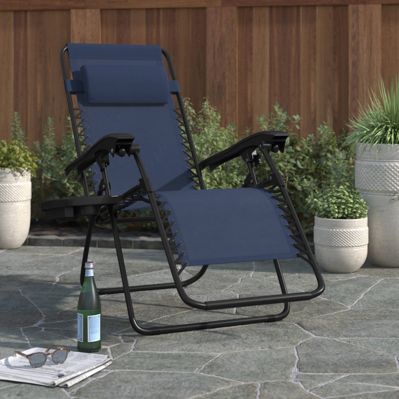 Chaise de patio Brenden, Bleu