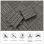 Carreaux de terrasse en bois et en plastique composite, ensemble de 20, emboîtables, durables, imperméables, pour une utilisation intérieure et extérieure, 12 po x 12 po-114650034