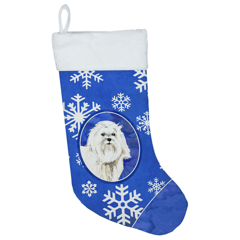 Chaussette de noël winter flocons de noël, Maltais
