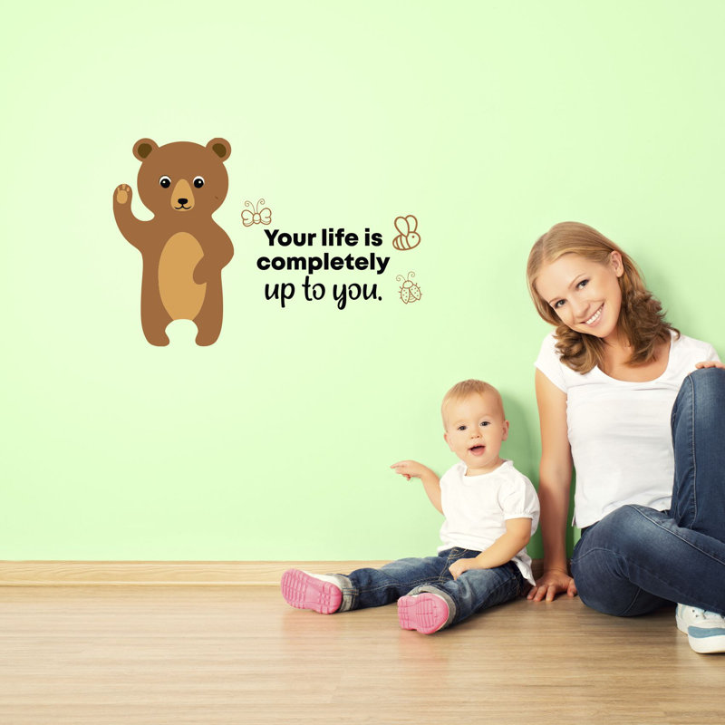 Text & Numbers Wall Decal, 27" H x 30" W x 0.05" D