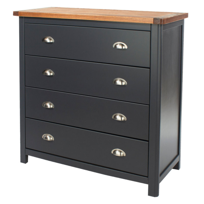 Sartor 4 Drawer Wide Chest Of Drawers, Painted Finish