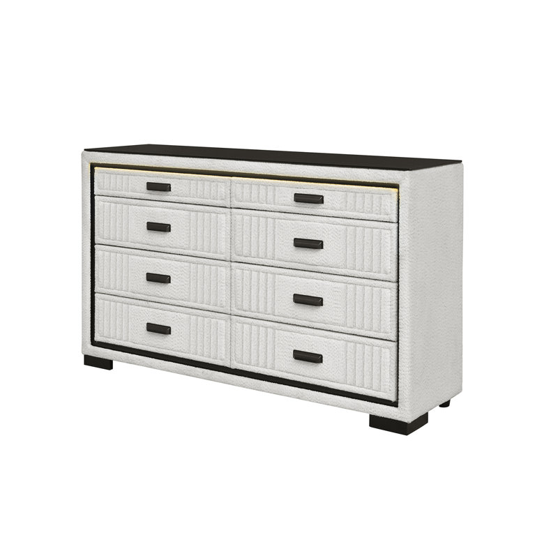 Commode élégante blanche et noire Isaiah