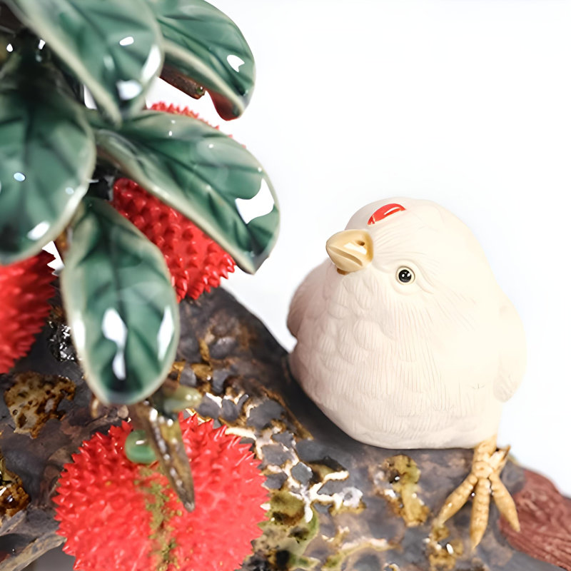 Ornement en porcelaine litchi haut de gamme - choix de décoration unique