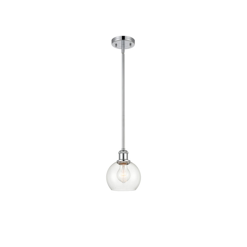 Luminaire suspendu sphère 1 lumière Cindi, Ampoule non incluse, Chrome poli