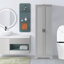 Armoire de rangement avec deux portes, tablette réglable, panneau en MDF - idéale pour l'organisation de la salle de bain et du bureau-1228240025