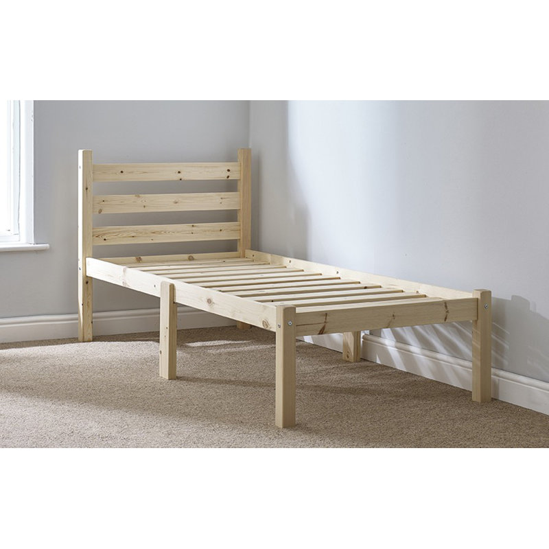 Henri Heavy Duty Solid Pine Bed Frame, Small Single (2'6)