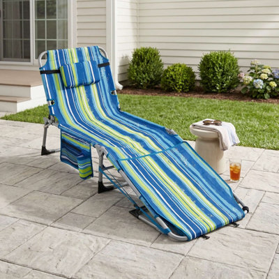 Portable Outdoor Tanning Sunbathing Chair With Face And Arm Cutout Holes For Beach Poolside Backyard Relaxation Use