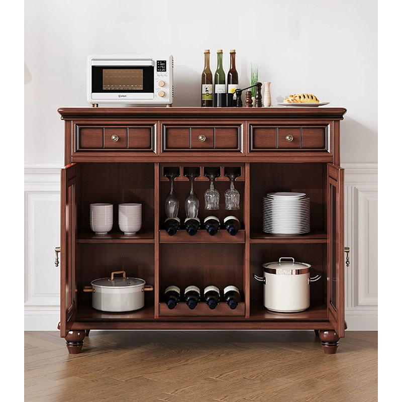 43.70" Brown Rectangular Solid Wood Wine Racks