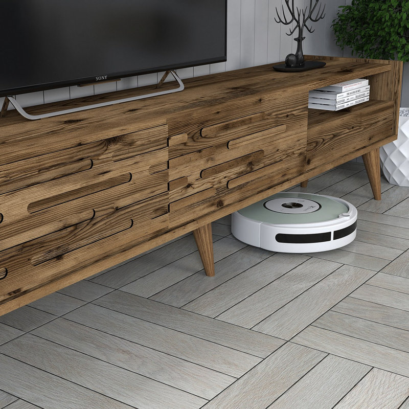 Keikei Unfinished TV Stand, Brown