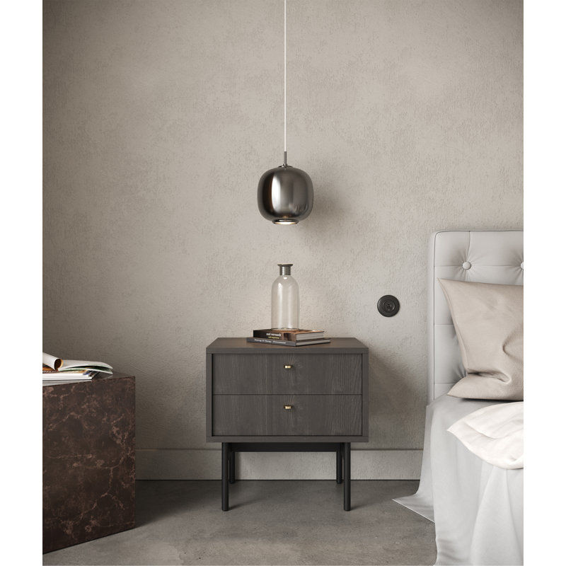 Alyssya 55cm W Steel Bedside Table