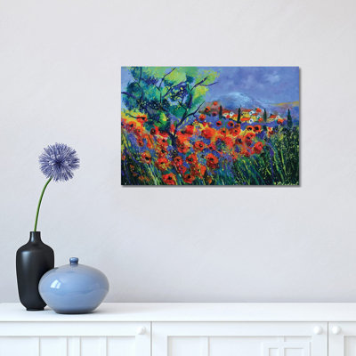 Red Poppies in Provence - 541120 1 Piece Wrapped Canvas Painting