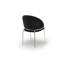 Chaises de style moderne 2 pièces en velours et pieds en métal doré-14053619