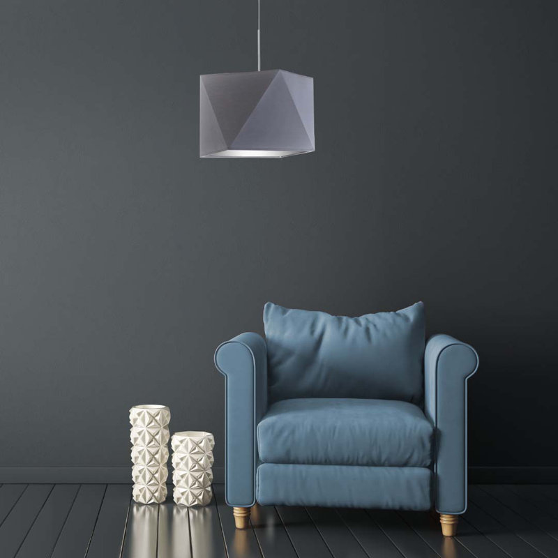 Denegar 1 - Light Single Pendant, Grey, Chrome