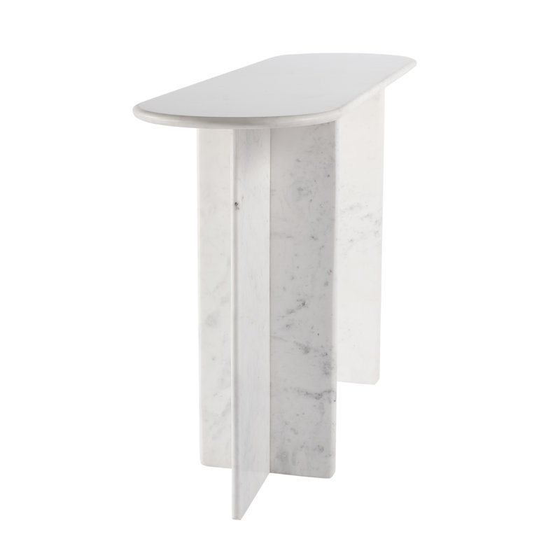 Vienna 54 in. W Rectangular 100% Marble Console/Sofa Table