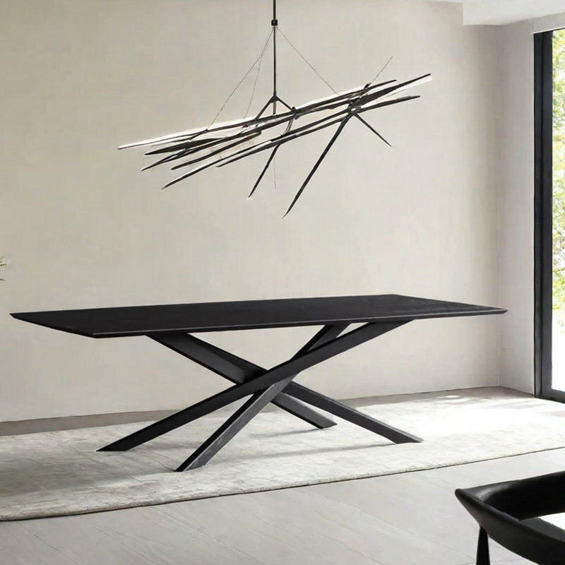 Matsue Ash Solid Wood Dining Table, 35.43" W x 94.49" L
