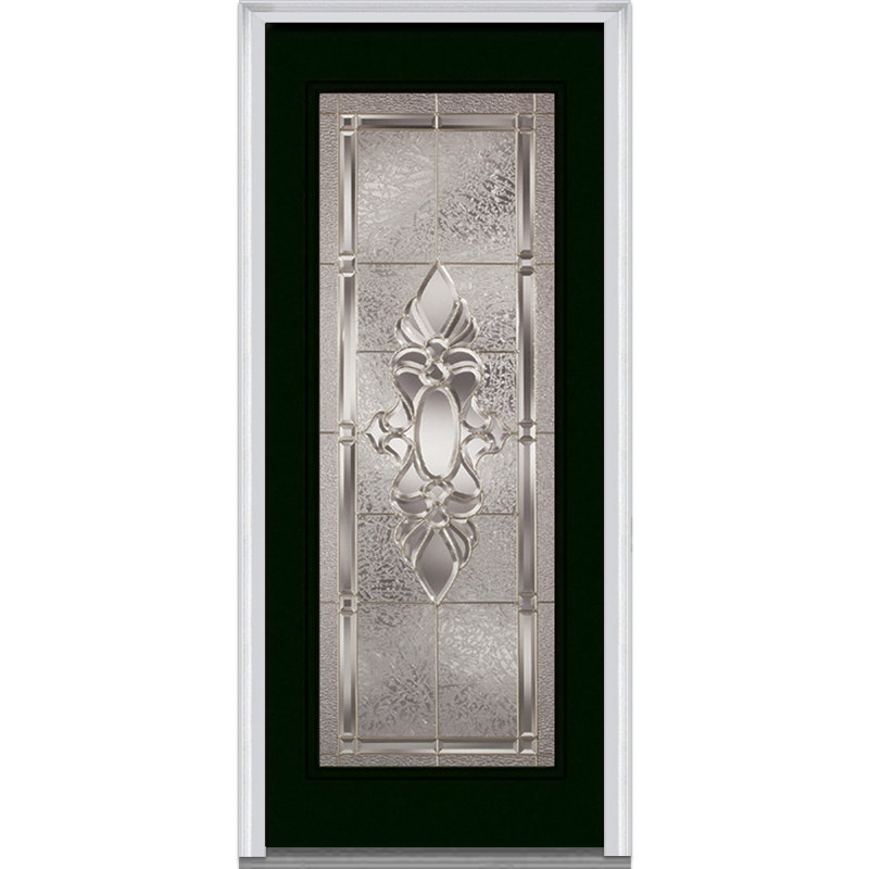Porte d'entrée pré-montée Heirloom Master, 80 po x 36 po, Droite / Vers l'intérieur, Vert forêt