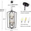 Luminaire suspendu 8 lumières de style campagnard avec lanterne pour îlot de cuisine-1989488298