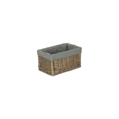 Wicker Storage Basket with Lining