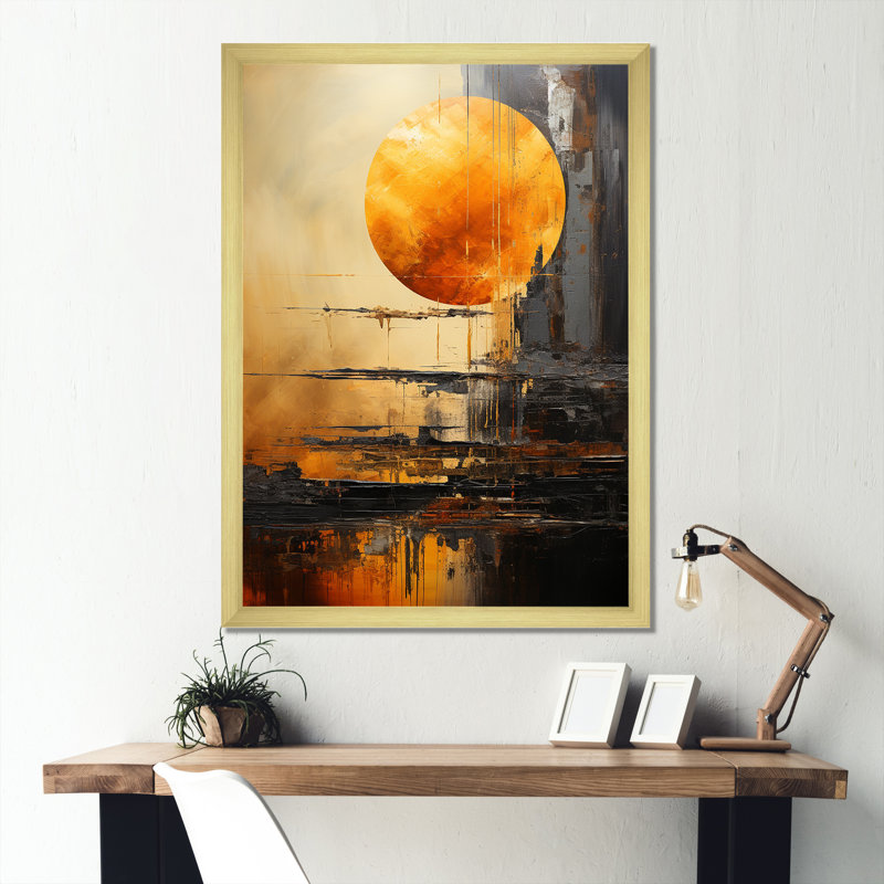 «Jupiter Topaz Titan», impression sur toile, Encadrement doré, H 32 po x l 16 po x P 1 po