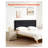 Headboard, Queen Size Headboard With Adjustable Height, Comfortable Diamond Tufted For Queen Size Bed, W62.2 X H(42.72-54.53) X D2.76 In, Ideal For Bedroom, Hotel, Homestay, Dormitory, Black